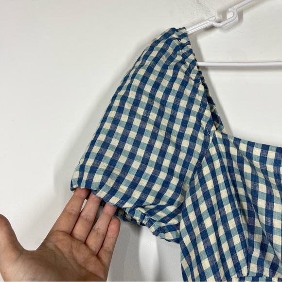 Boden Square Neck 100% Linen Midi Dress Size US 12 - Picture 5 of 11